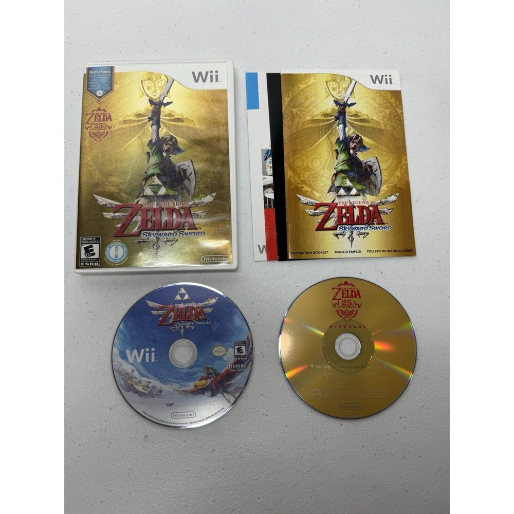 The Legend of Zelda: Skyward Sword Wii E10+ NTSC-U/C 25th Anniv w/Soundtrack CIB